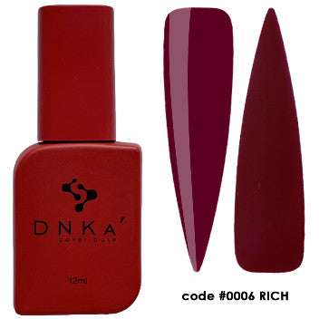 DNKa Rubber Base French Cover Rich #0006 12ml baza hybrydowa kamuflująca