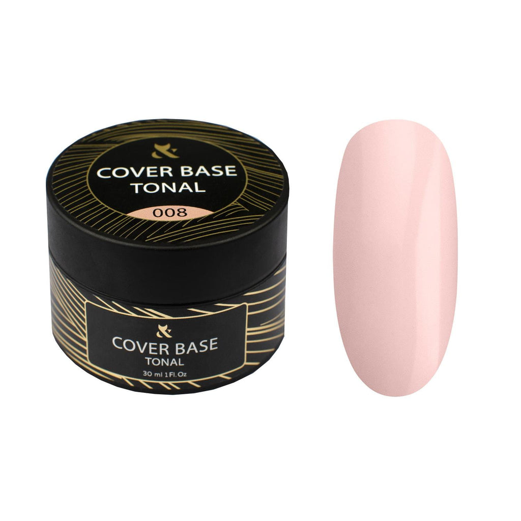 Baza żelowa Cover Base Tonal 008 beżowo-brązowa 14ml do manicure UV/LED