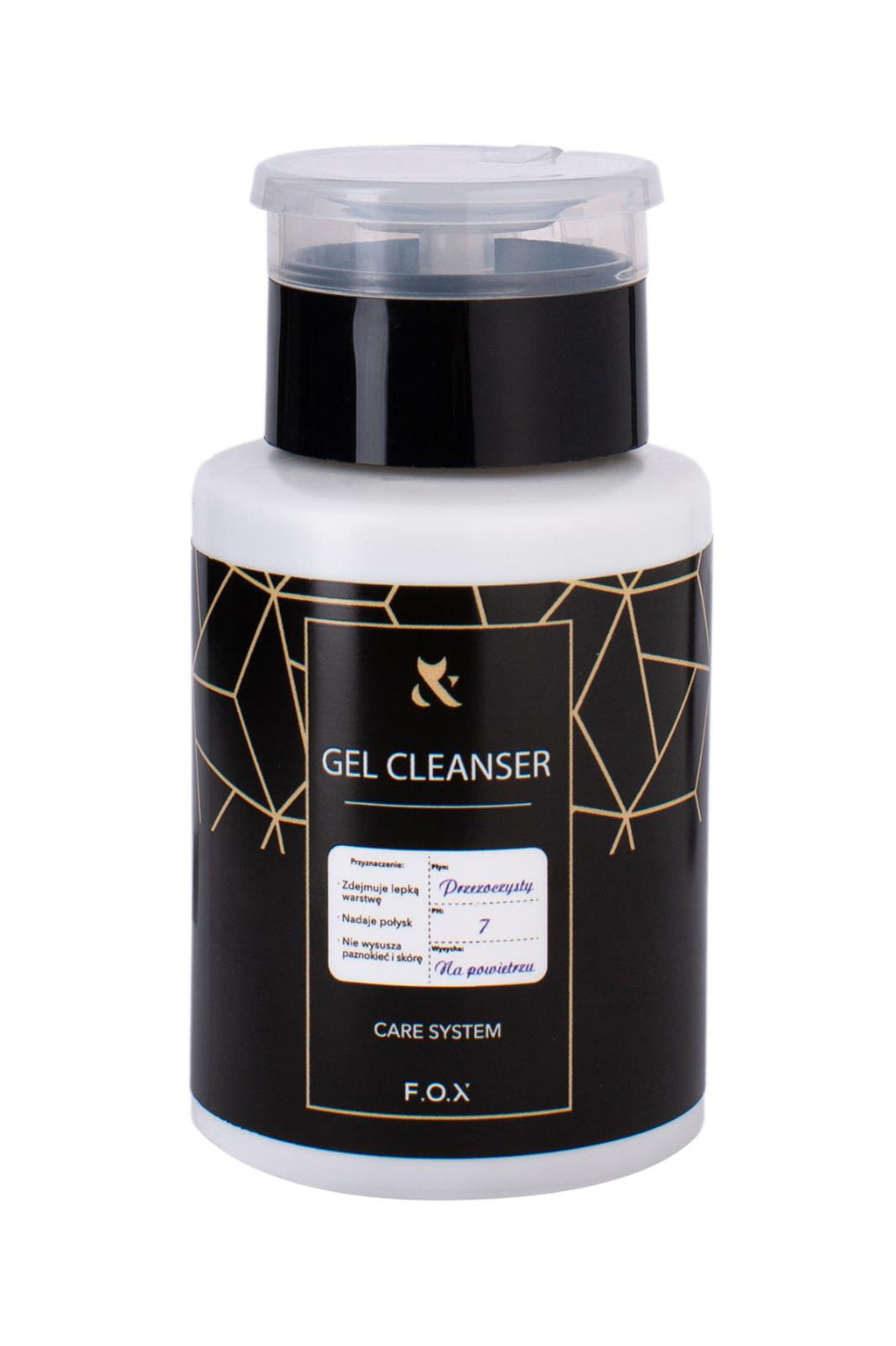 F.O.X Gel Cleanser 200ml zmywacz acetonowy do paznokci hybrydowych i żelowych