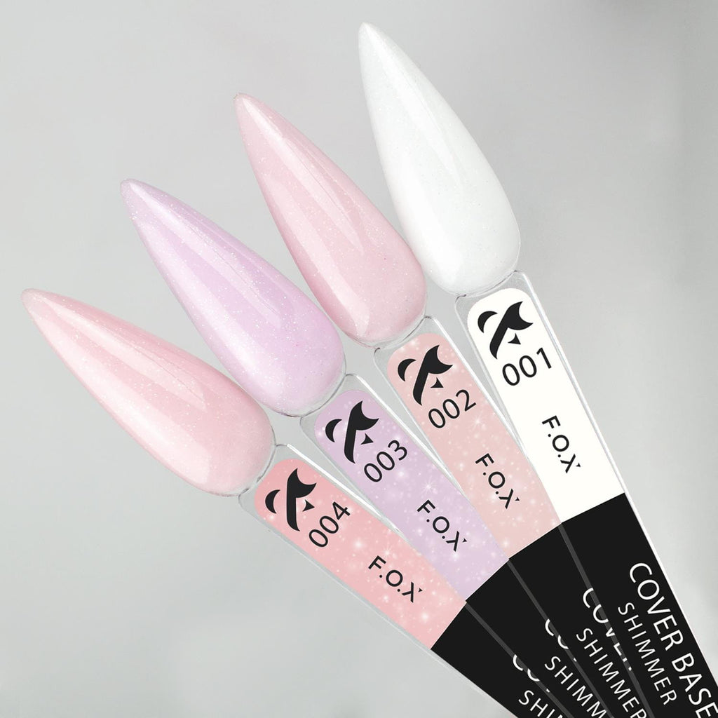 FOX Cover Base Shimmer 004 Baza kauczukowa pastelowa z opalizującym efektem 14 ml