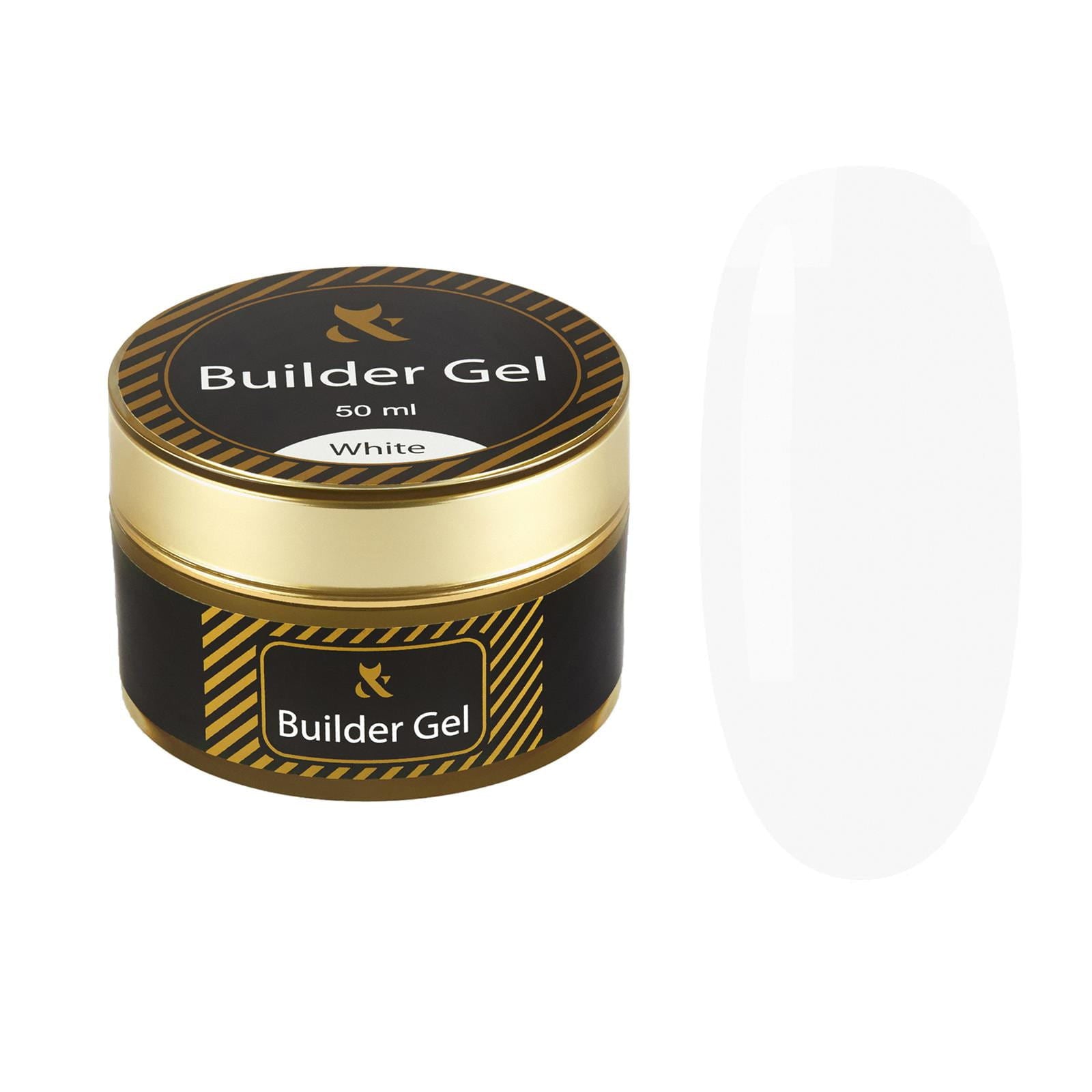 F.O.X Builder Gel White 50ml - Biały Żel Budujący LED/UV do Przedłużania Paznokci