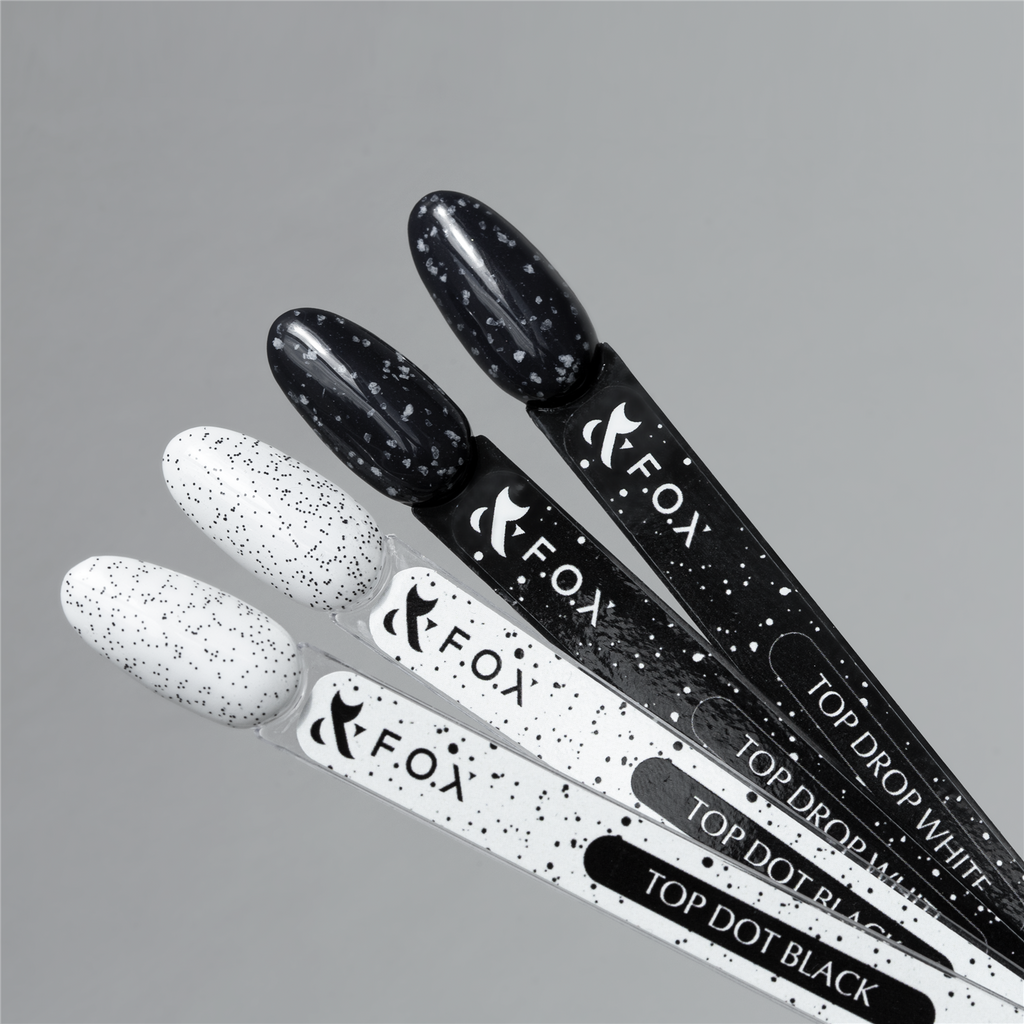 FOX Top Hybrydowy Drop White 7ml bez Dyspersji z Białymi Płatkami