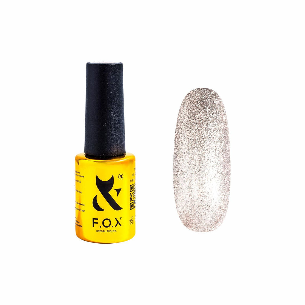 Lakier hybrydowy F.O.X Fetish 002 brązowo-beżowy perłowy 7ml