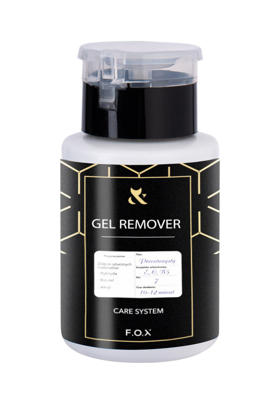 F.O.X Gel Remover 160 ml - płyn do usuwania hybrydy, żelu i akrylożelu