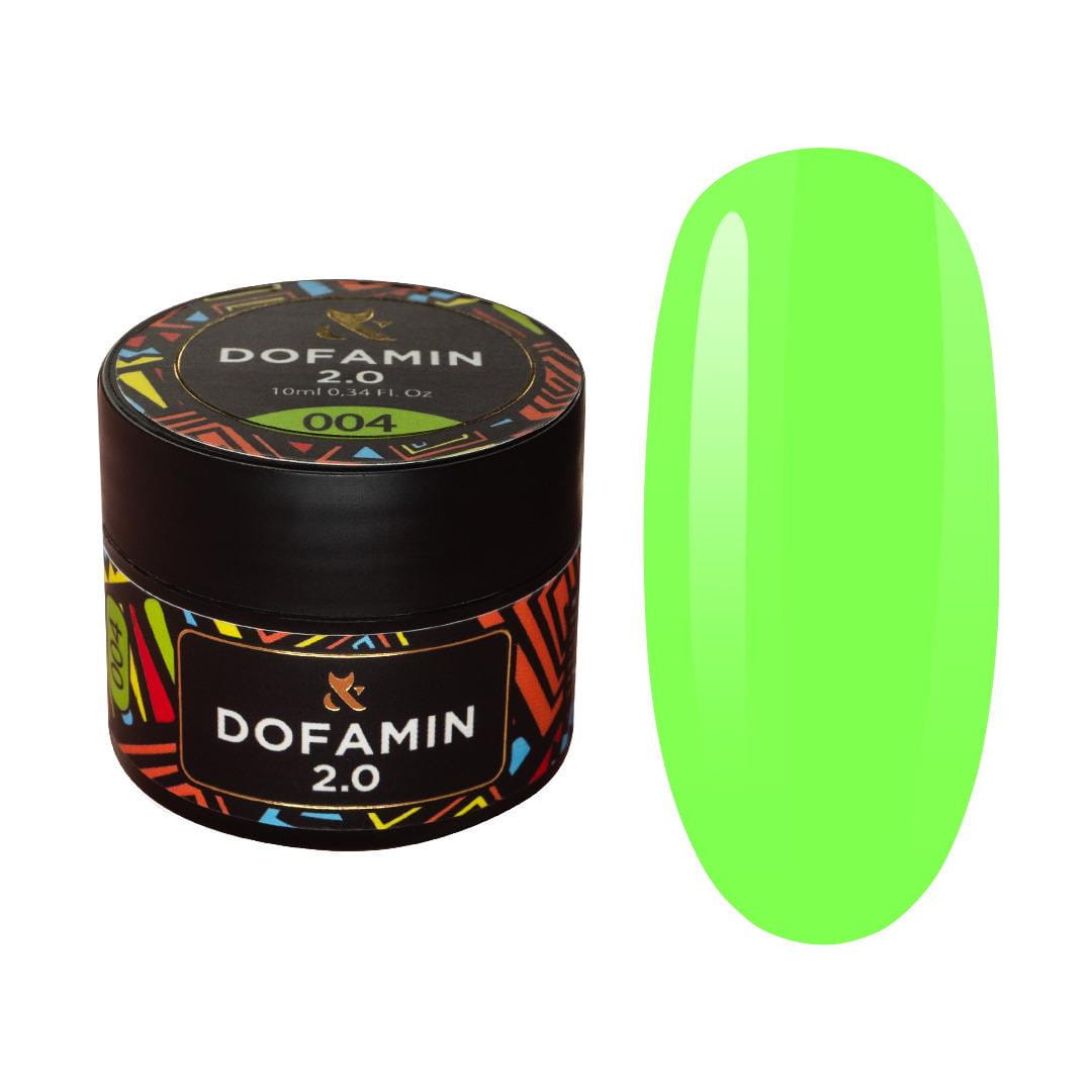 F.O.X Base Dofamin 2.0 004 zielona baza hybrydowa do paznokci 10 ml