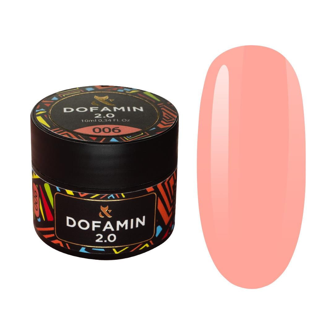 F.O.X Base Dofamin 2.0 006 Baza Kolorowa Hybrydowa Różowo-Czerwona 10ml