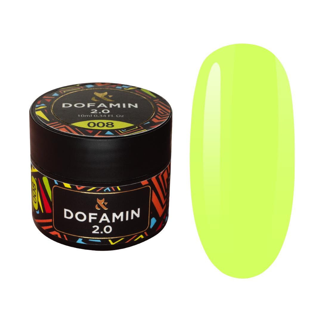 F.O.X Base Dofamin 2.0 008 żółto-złota baza do paznokci hybrydowych 10ml