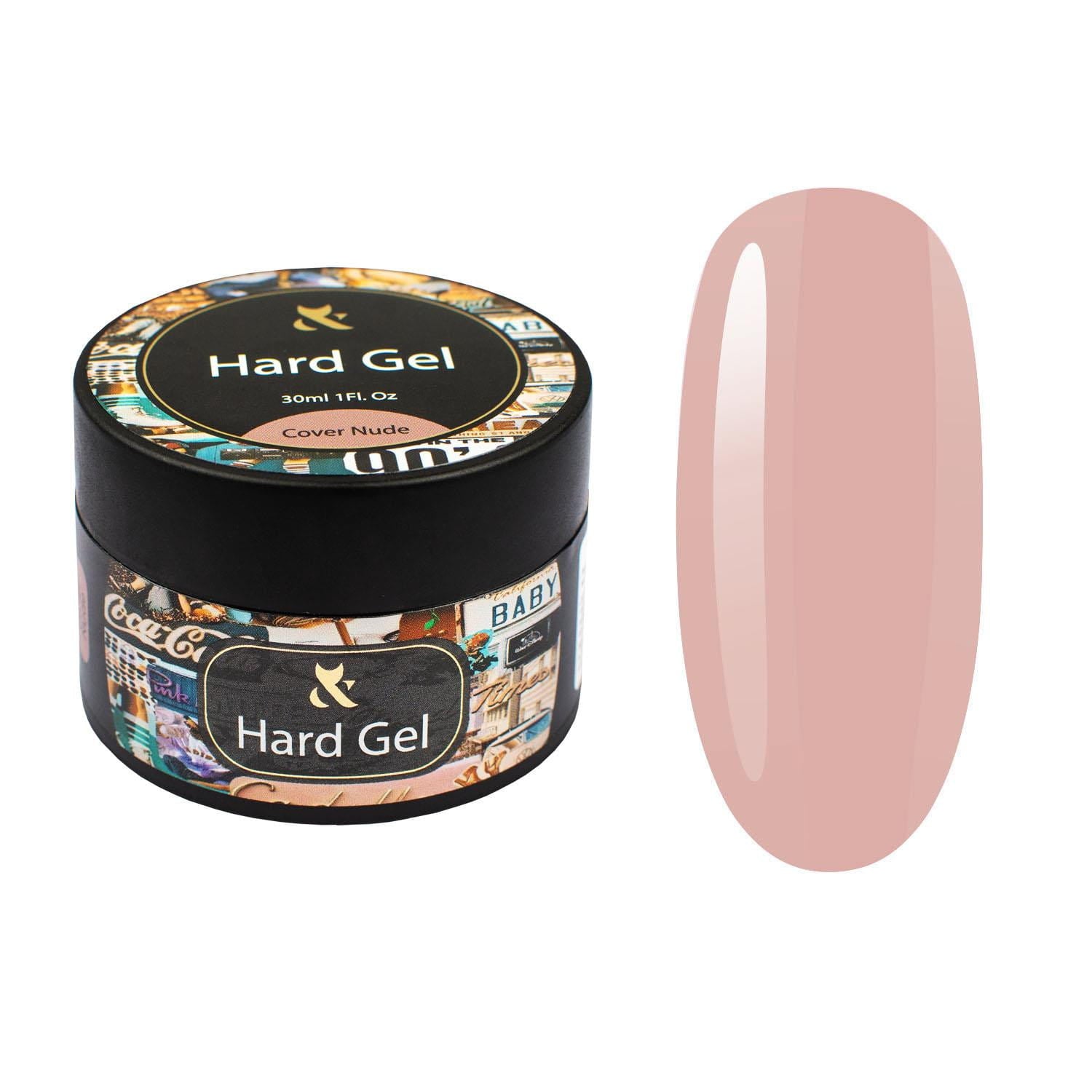 FOX Hard Gel Cover Nude 30ml - Żel Budujący do Paznokci, Kolor Naturalny