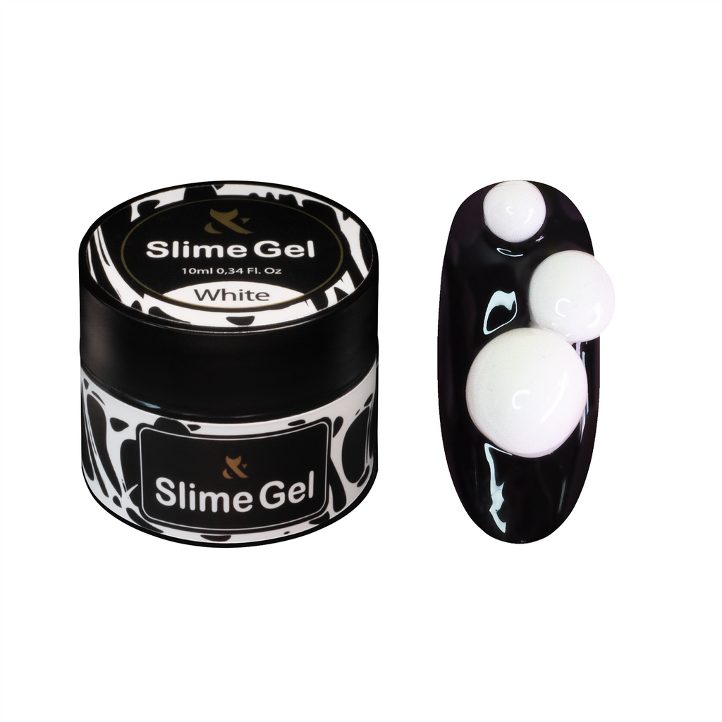 FOX Slime Gel White 10ml - biały żel 3D do zdobień paznokci manicure