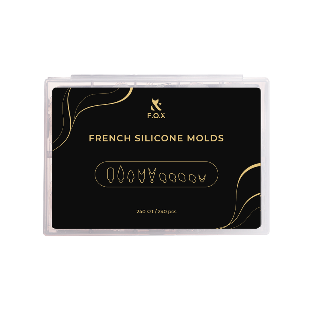F.O.X Foremki silikonowe do french manicure 240 szt. wielorazowe