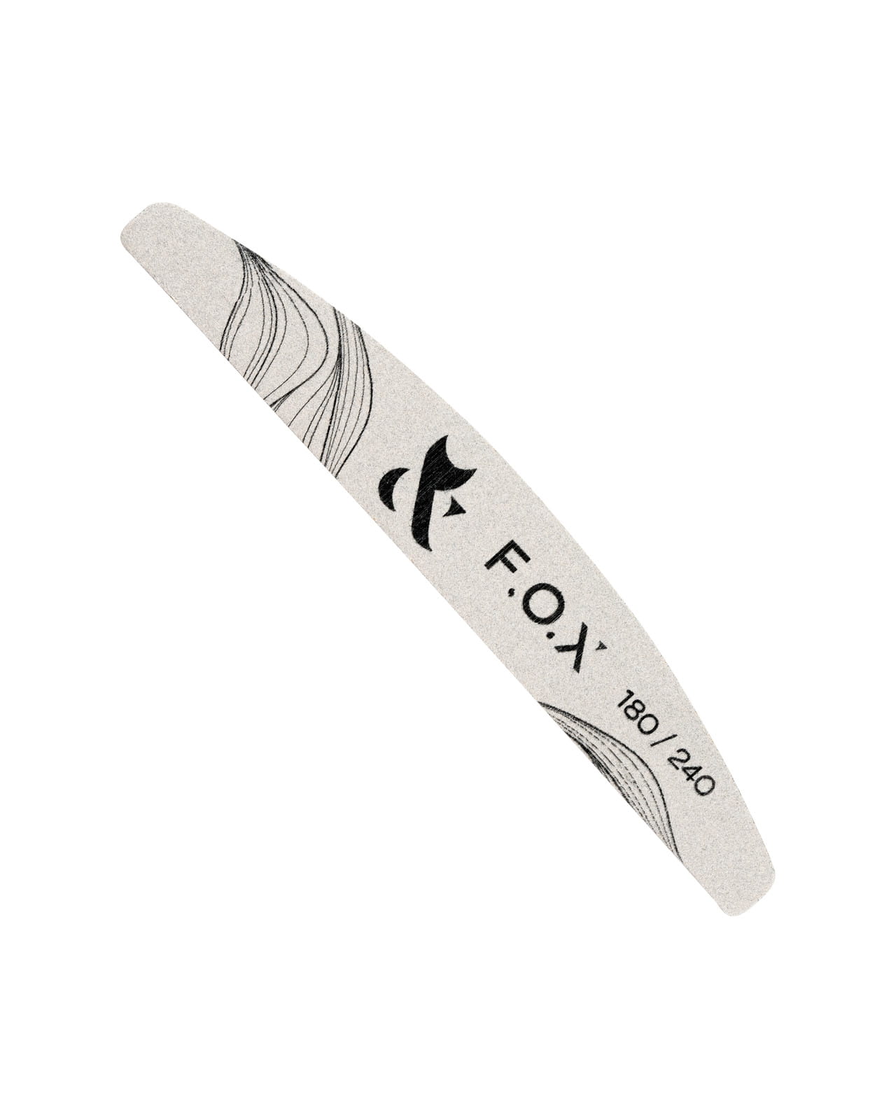 Pilnik do paznokci półksiężyc F.O.X 180/240 jednorazowy dwustronny 17,5cm