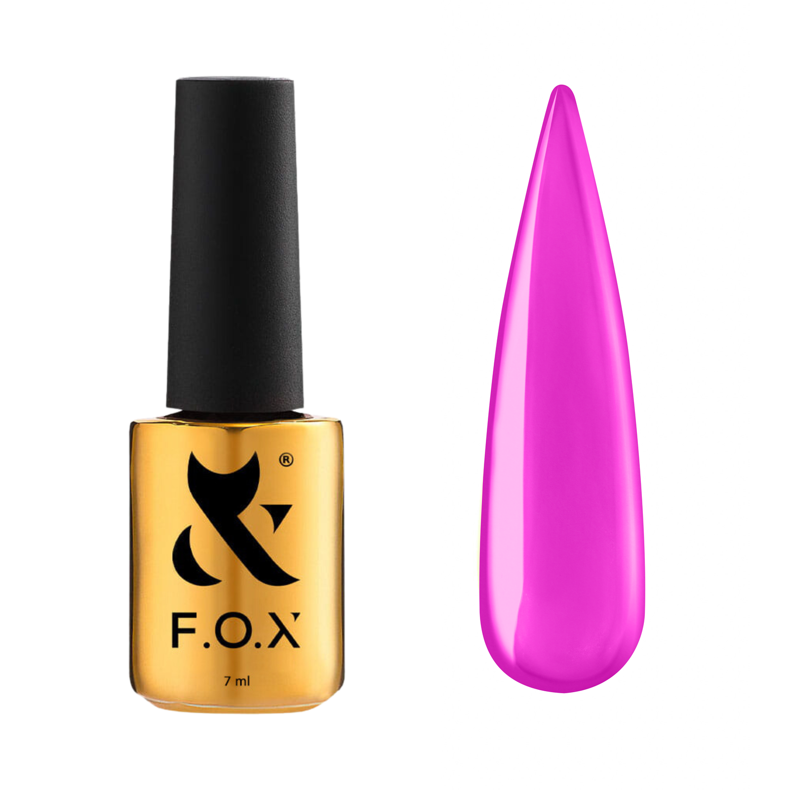 F.O.X Rainbow Top 001 7ml - Top hybrydowy bez warstwy lepkiej, czerwono-różowy