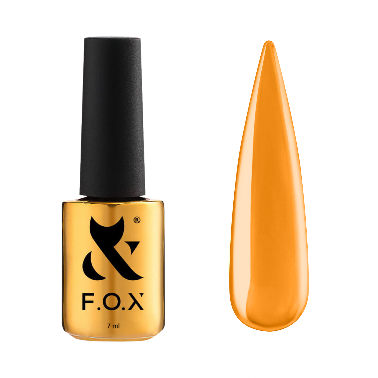 F.O.X Rainbow Top 002 Pomarańczowy Top Hybrydowy 7ml Bez Warstwy Lepkiej