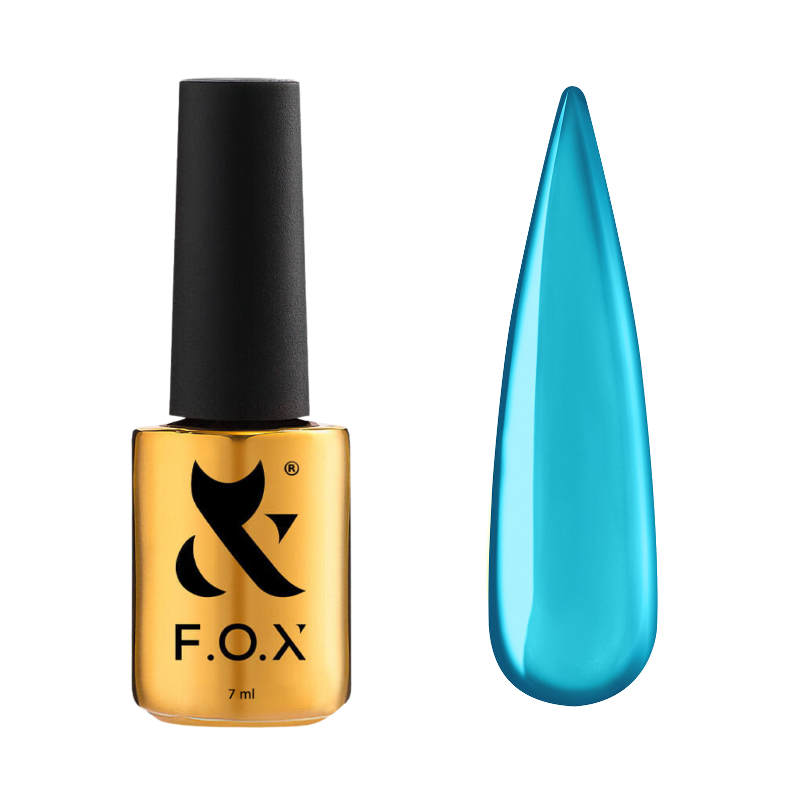 F.O.X Rainbow Top 004 7ml - niebieski top hybrydowy bez warstwy lepkiej