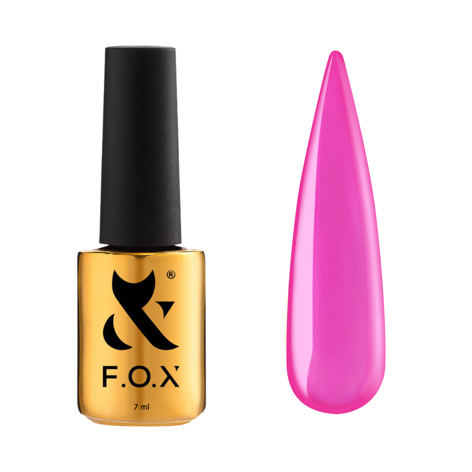 F.O.X Rainbow Top 006 7ml - Top hybrydowy czerwono-różowy, bez warstwy lepkiej