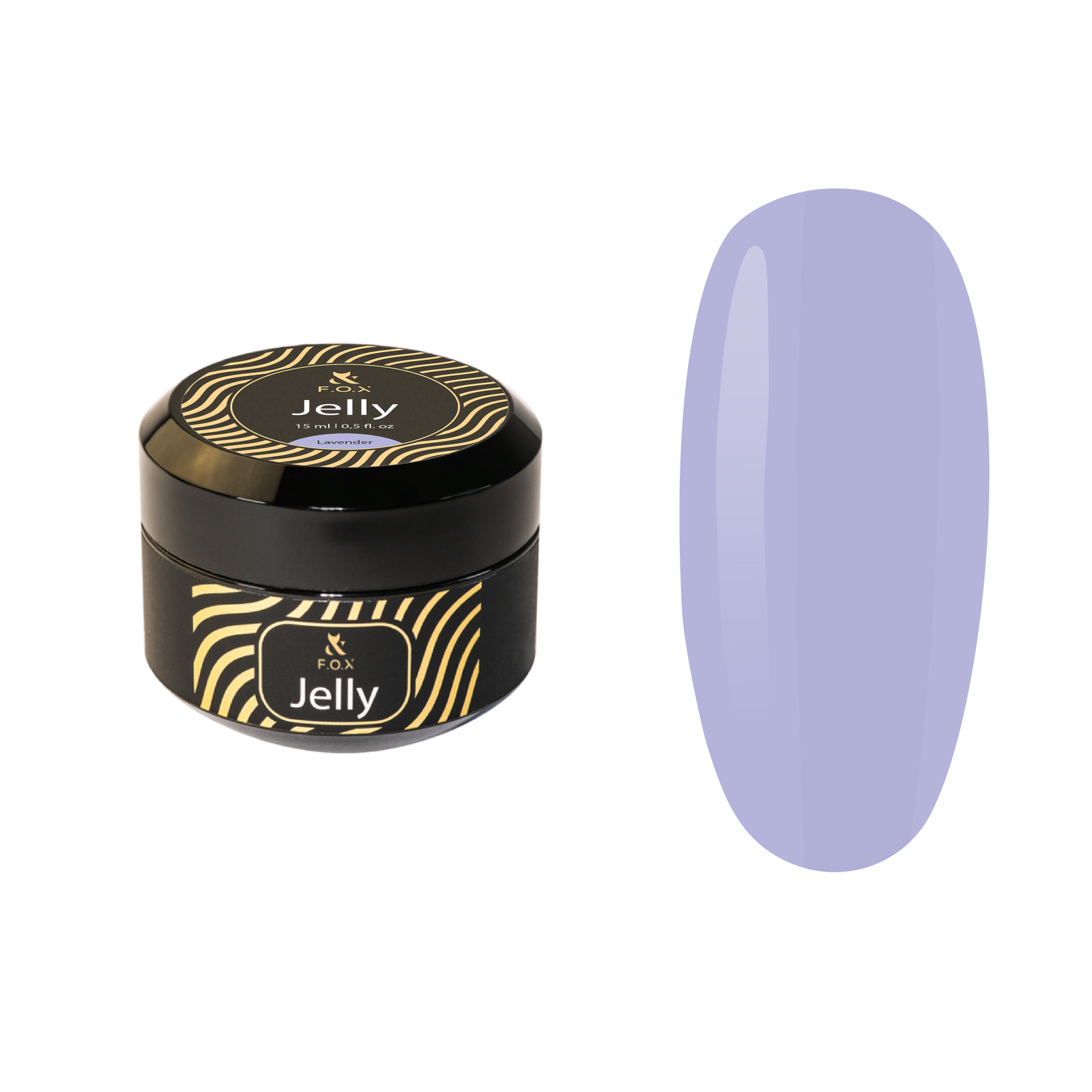 Żel budujący do paznokci F.O.X Jelly Cover Lavender 15ml lawendowy