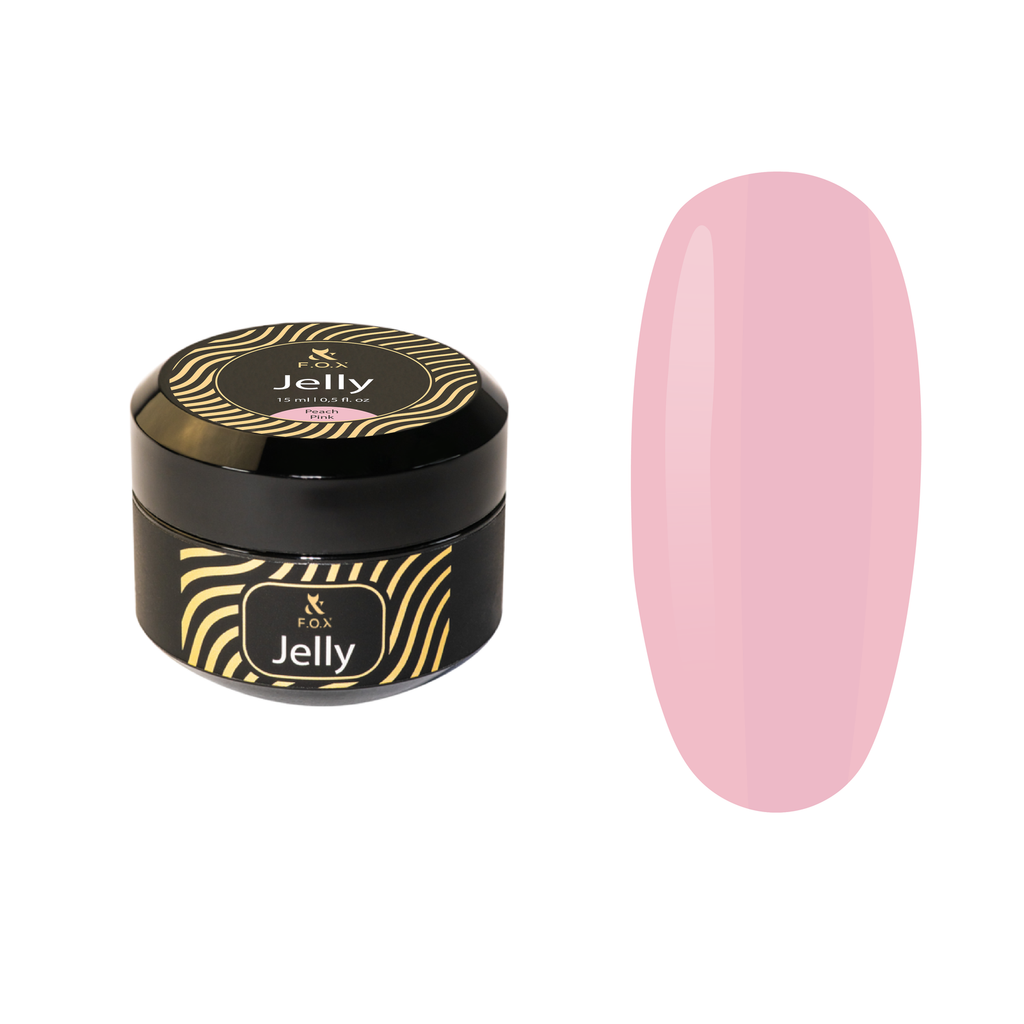 Żel budujący do paznokci F.O.X Jelly Cover Peach Pink 15ml różowy