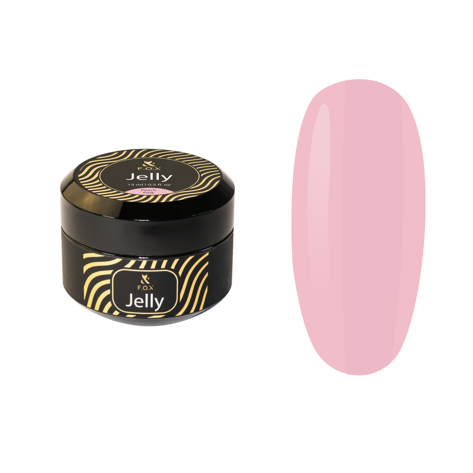 Żel budujący do paznokci F.O.X Jelly Cover Peach Pink 15ml różowy