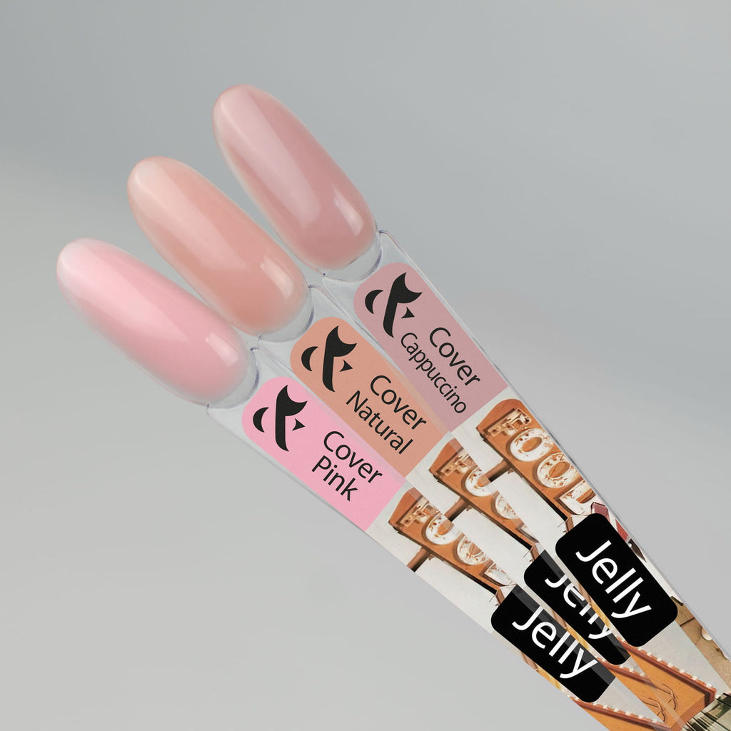 Żel budujący do paznokci F.O.X Jelly Cover Peach Pink 15ml różowy