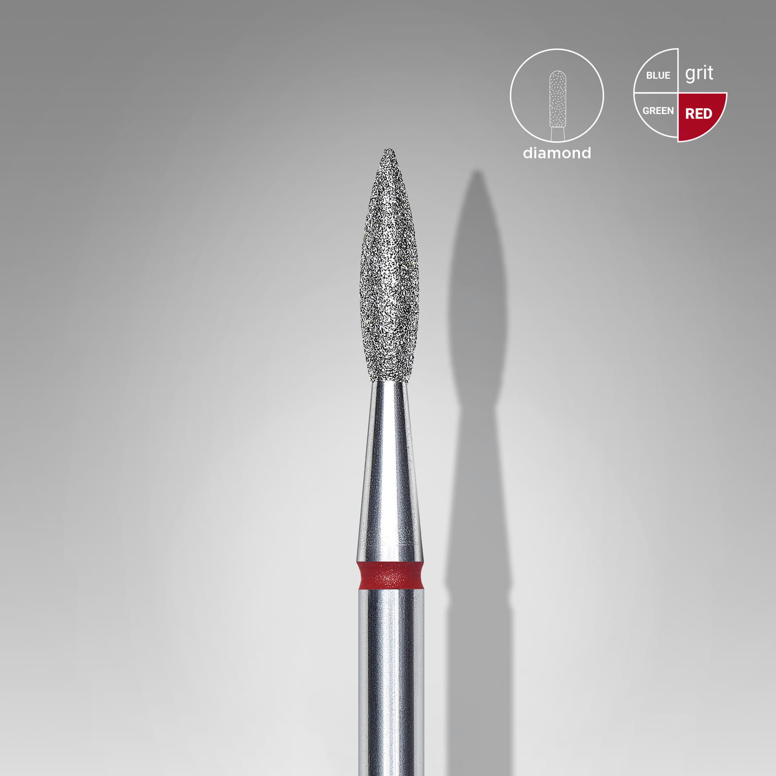 Staleks Frez diamentowy 2,1 mm szary do skórek manicure pedicure CE