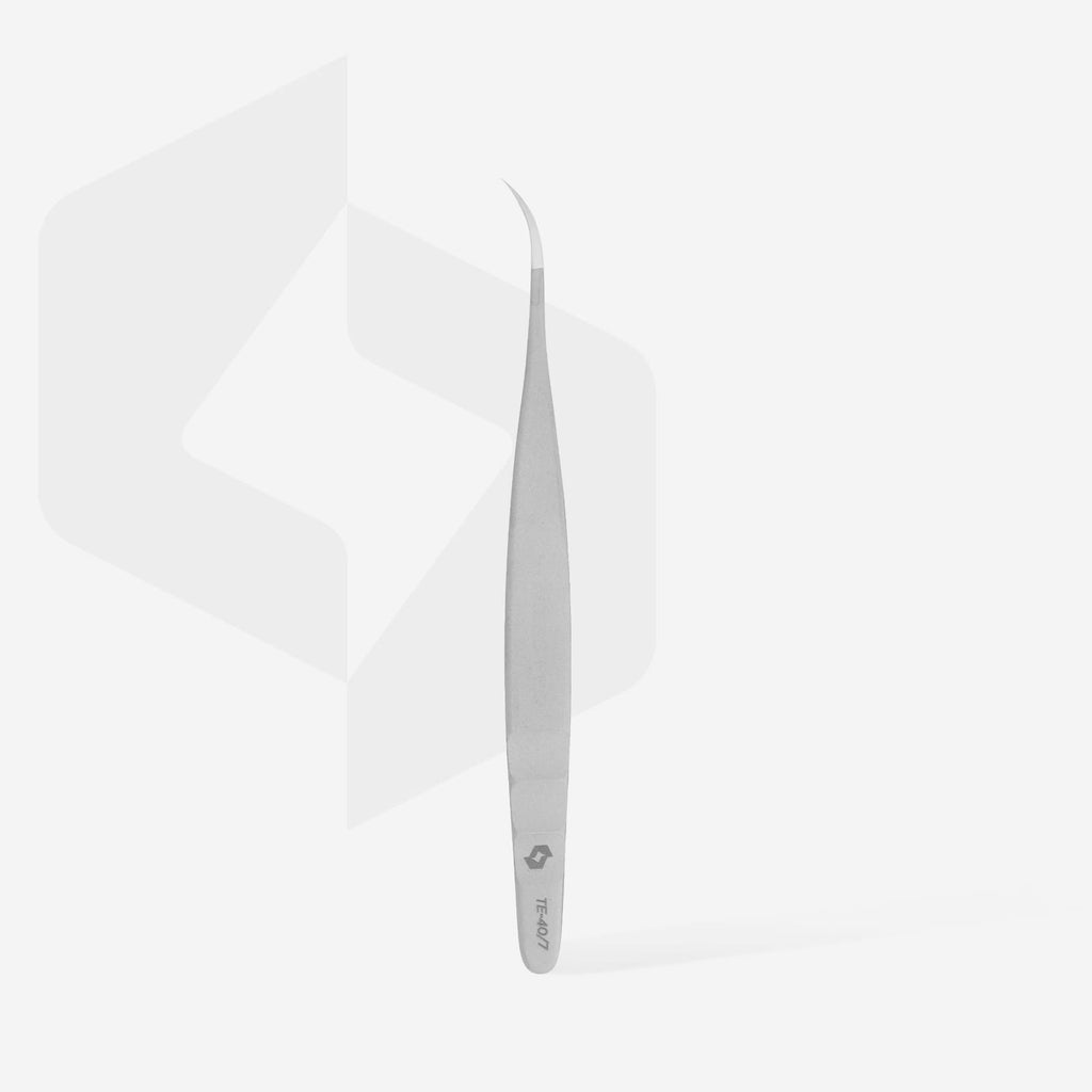 Pęseta do rzęs Staleks Expert 40 Type 2 L 70° stal nierdzewna CE