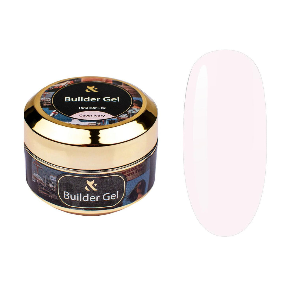 FOX Builder Gel Cover Ivory 15ml - Żel Budujący do Paznokci UV LED