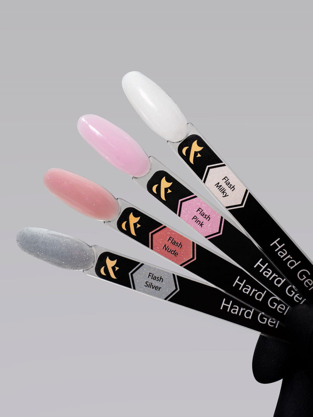 F.O.X Hard Gel Flash Silver 15ml żel do paznokci srebrny samopoziomujący
