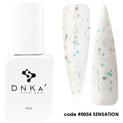 DNKa Rubber Base French Cover 12ml #0054 Sensation - Baza Hybrydowa