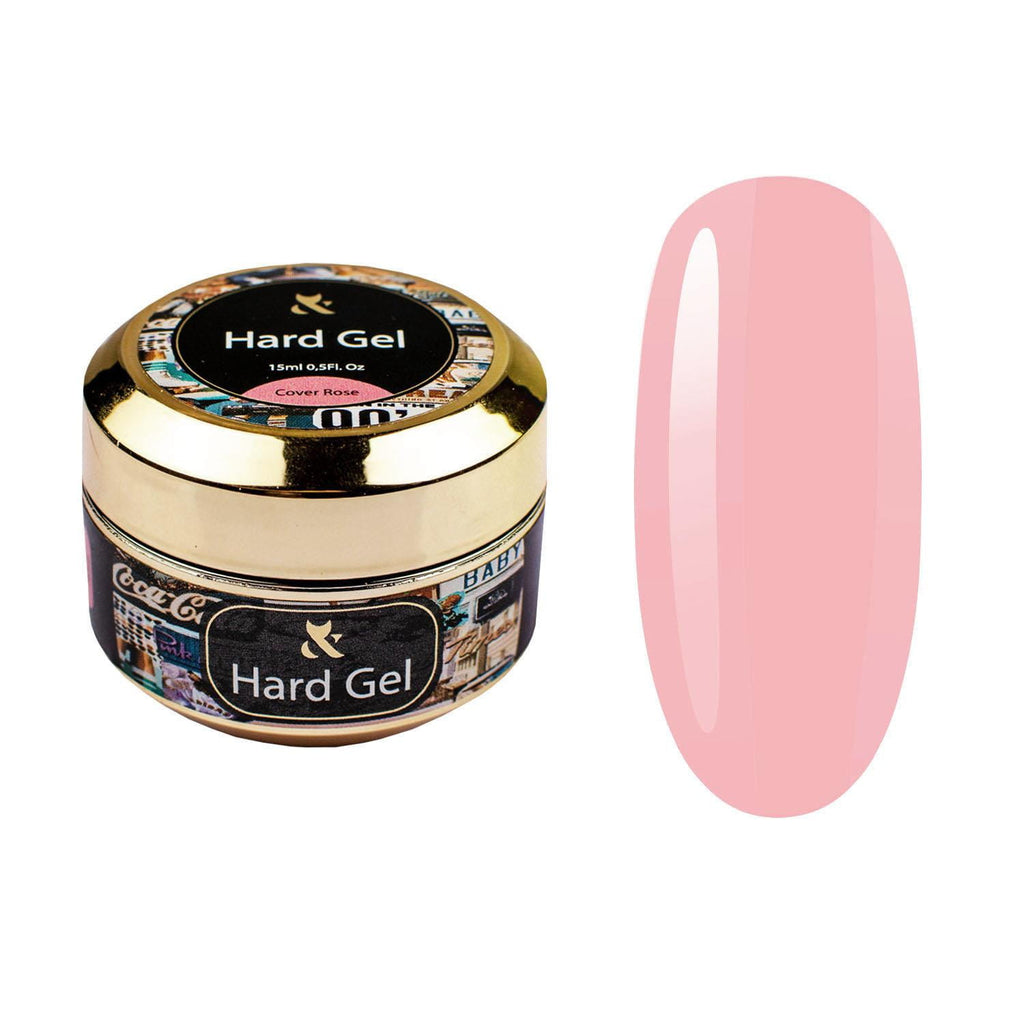 F.O.X Hard Gel Cover Rose 15ml - żel budujący LED/UV różowy nude do paznokci