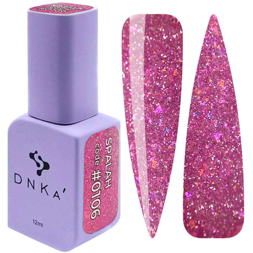 Lakier hybrydowy DNKa FLASH #0106, 12 ml, efekt odbijania światła