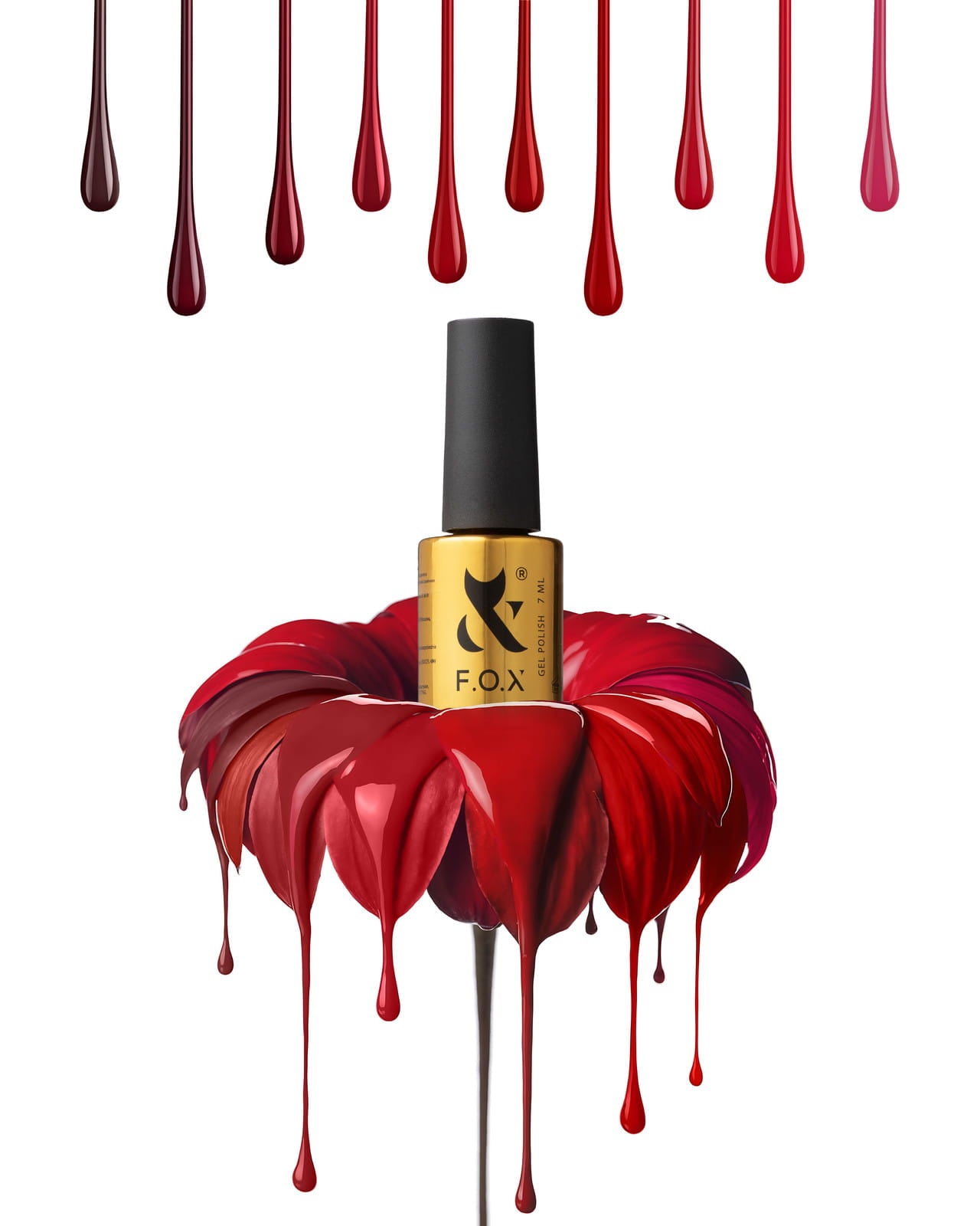 F.O.X Gel Polish 004 Scarlet Spell 7ml - Czerwony Lakier Hybrydowy