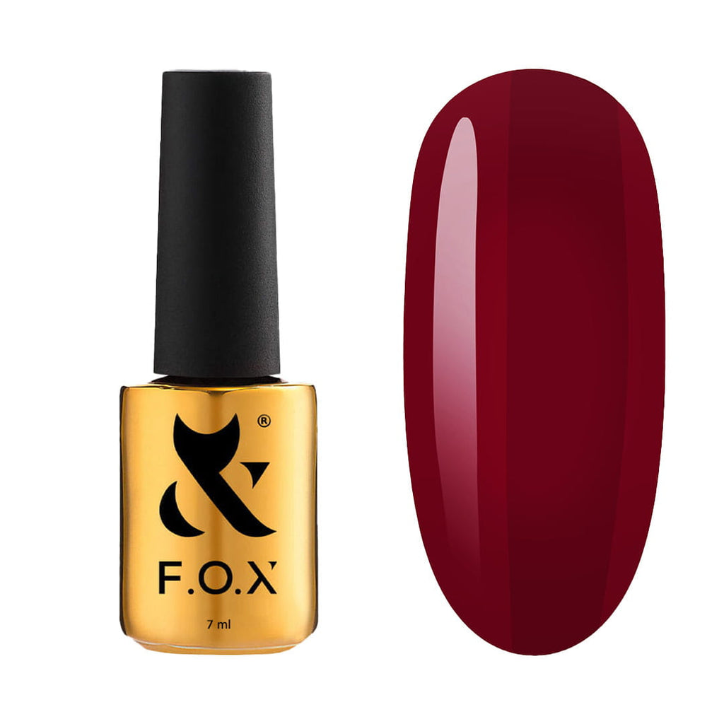 F.O.X Lakier Hybrydowy Gel Polish 009 Velvet Berry 7ml - Trwały, Bez Formaldehydu