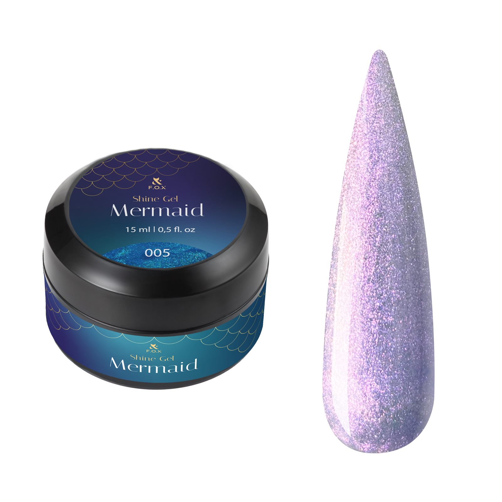 F.O.X Shine Gel Mermaid 005 Biały Żel Budujący do Paznokci 15ml