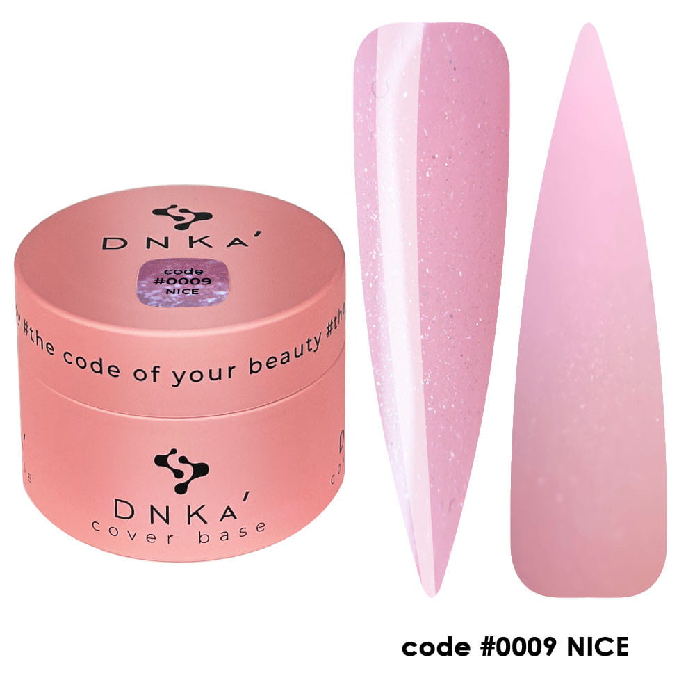 DNKa Rubber Base French Cover 30ml #0009 Nice - Baza Hybrydowa Kamuflująca