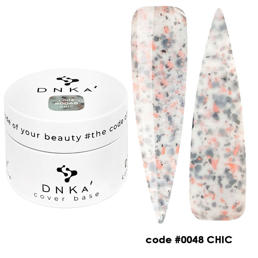 DNKa' Rubber Base French Cover 30ml #0048 CHIC - Baza Hybrydowa Kamuflująca