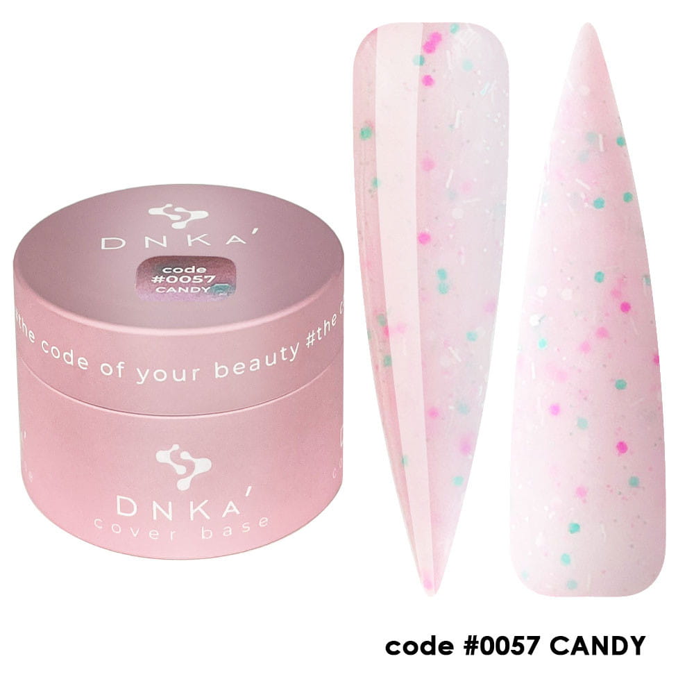 DNKa Rubber Baza Hybrydowa French Cover CANDY #0057 30ml - baza do manicure