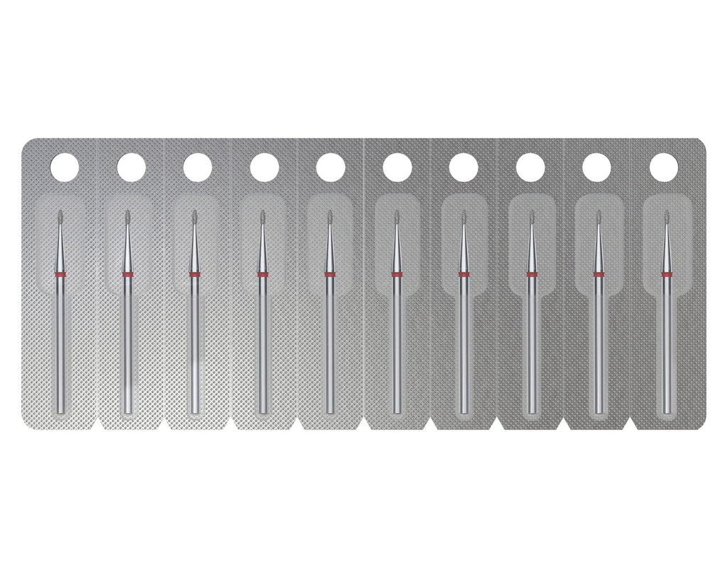 Frez diamentowy Staleks kropla 1,2 mm czerwony do skórek manicure CE