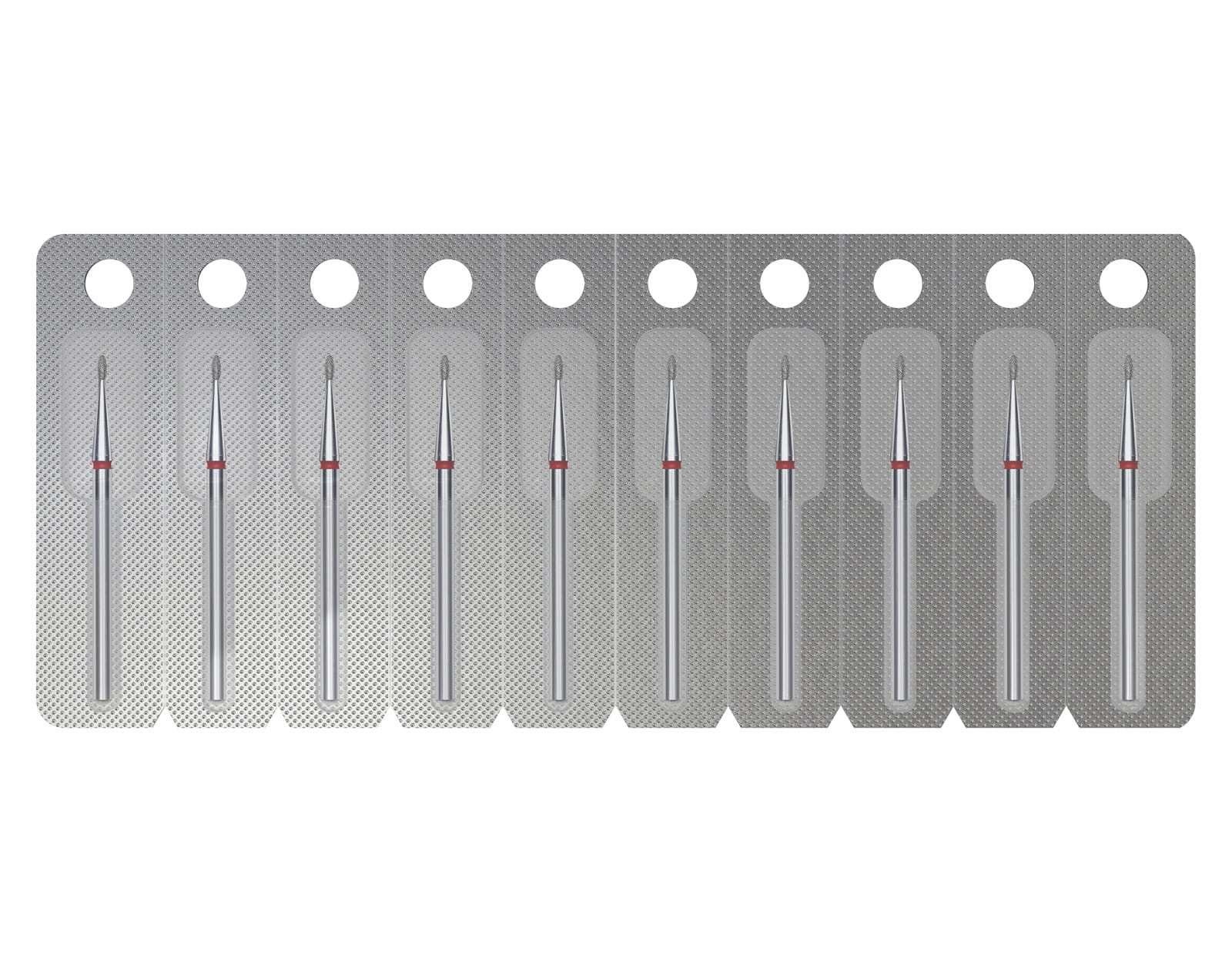 Frez diamentowy Staleks kropla 1,2 mm czerwony do skórek manicure CE