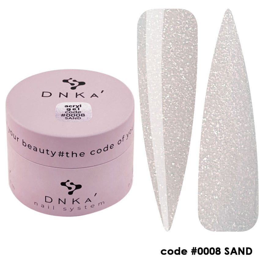 DNKa Żel Akrylowy Sand 30ml beżowy z shimmerem do przedłużania paznokci