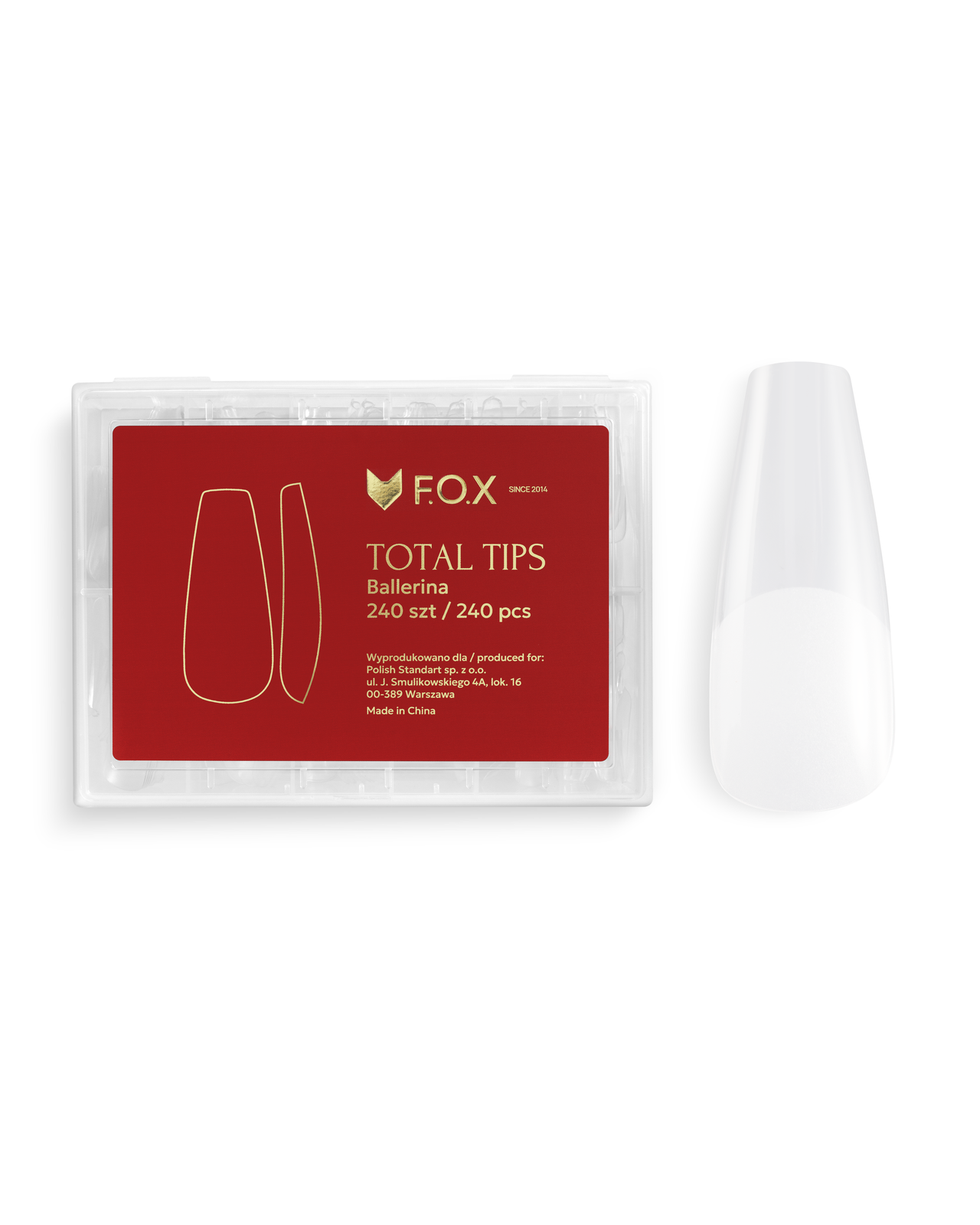 F.O.X Total Tips Ballerina - tipsy całościowe do paznokci 240 szt