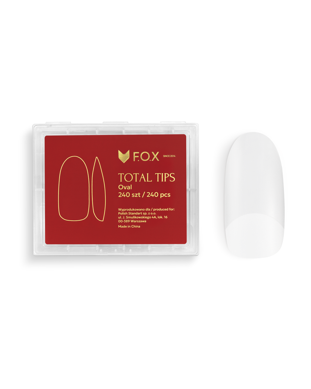 F.O.X Total Tips Oval - tipsy całościowe do paznokci 240 szt.
