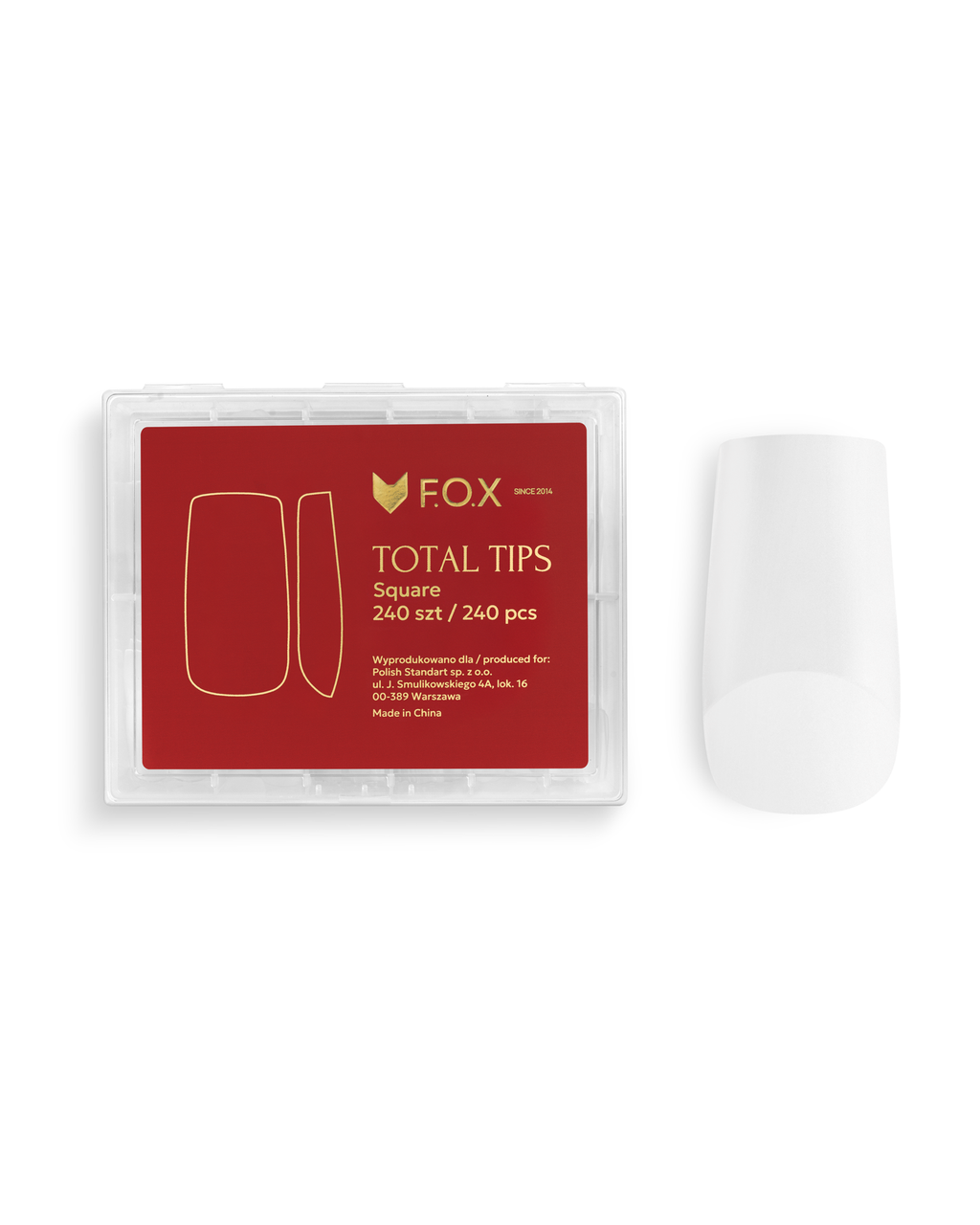 F.O.X Total Tips Square - tipsy całościowe do paznokci 240 szt.