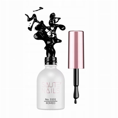 Saute Nails Lakier Hybrydowy S101 Romeo Czarny 8 ml