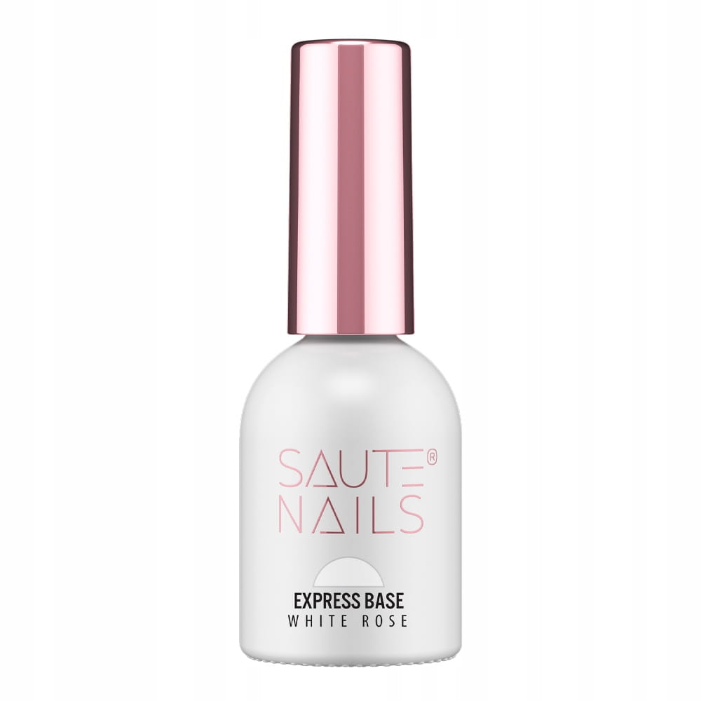 Saute Nails Express Base White Rose 8 ml – Mleczna Baza Hybrydowa