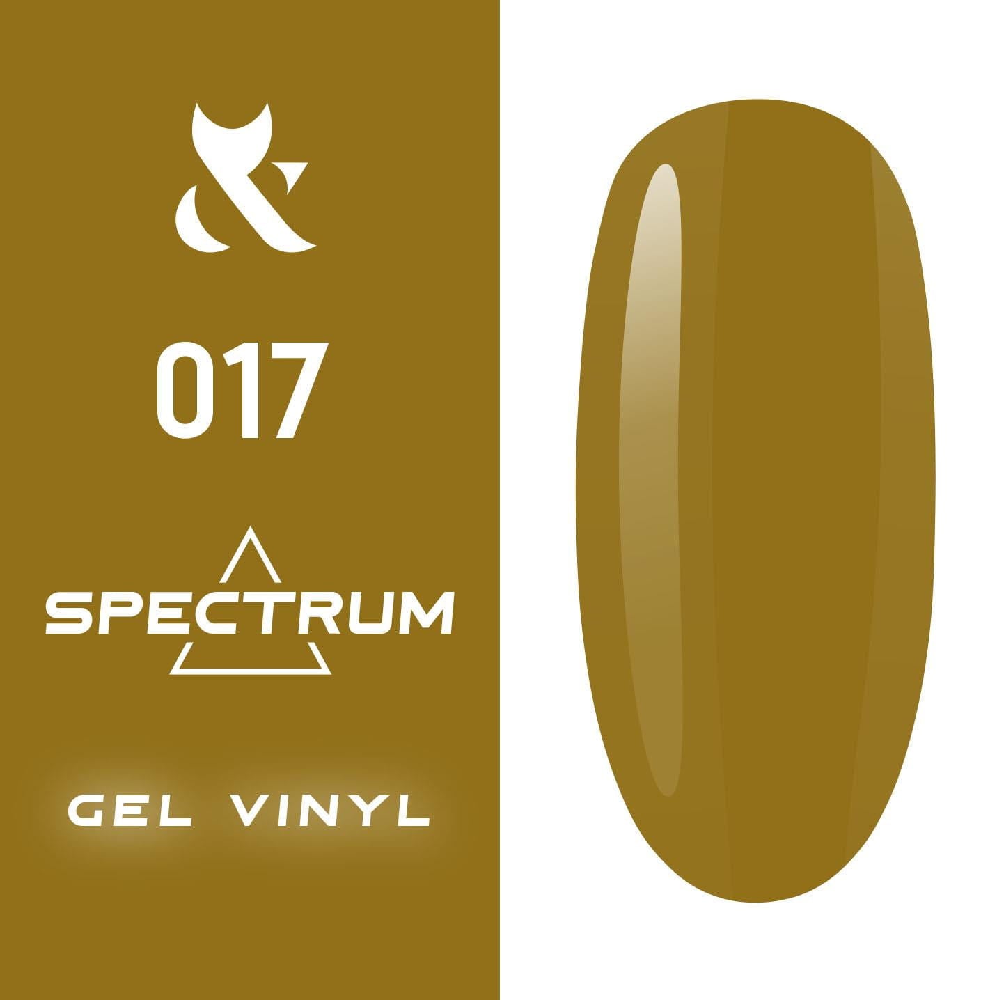 Fox Spectrum 017 Lakier Hybrydowy Żelowy Żółto-Złoty 7ml Manicure 7-Free