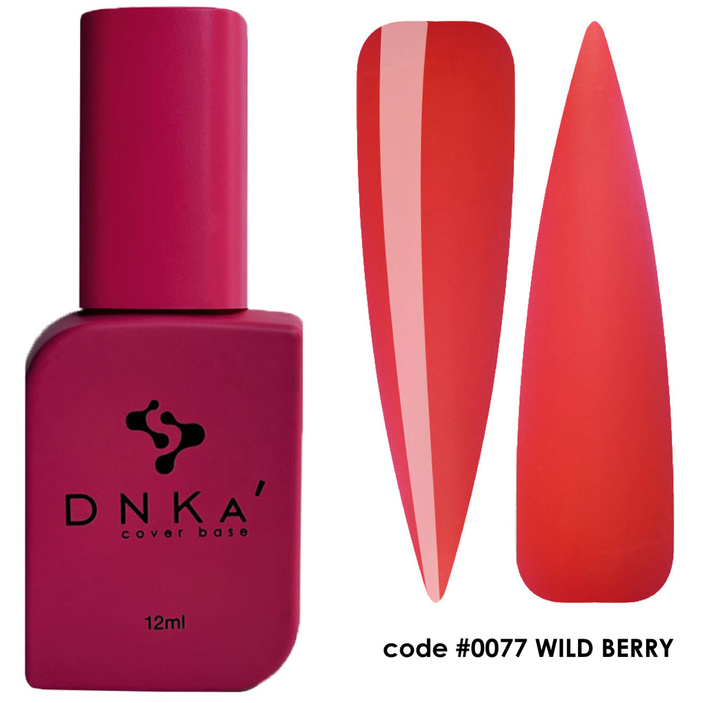 DNKa Rubber Base French Cover Wild Berry #0077 12ml - Baza Hybrydowa do Paznokci