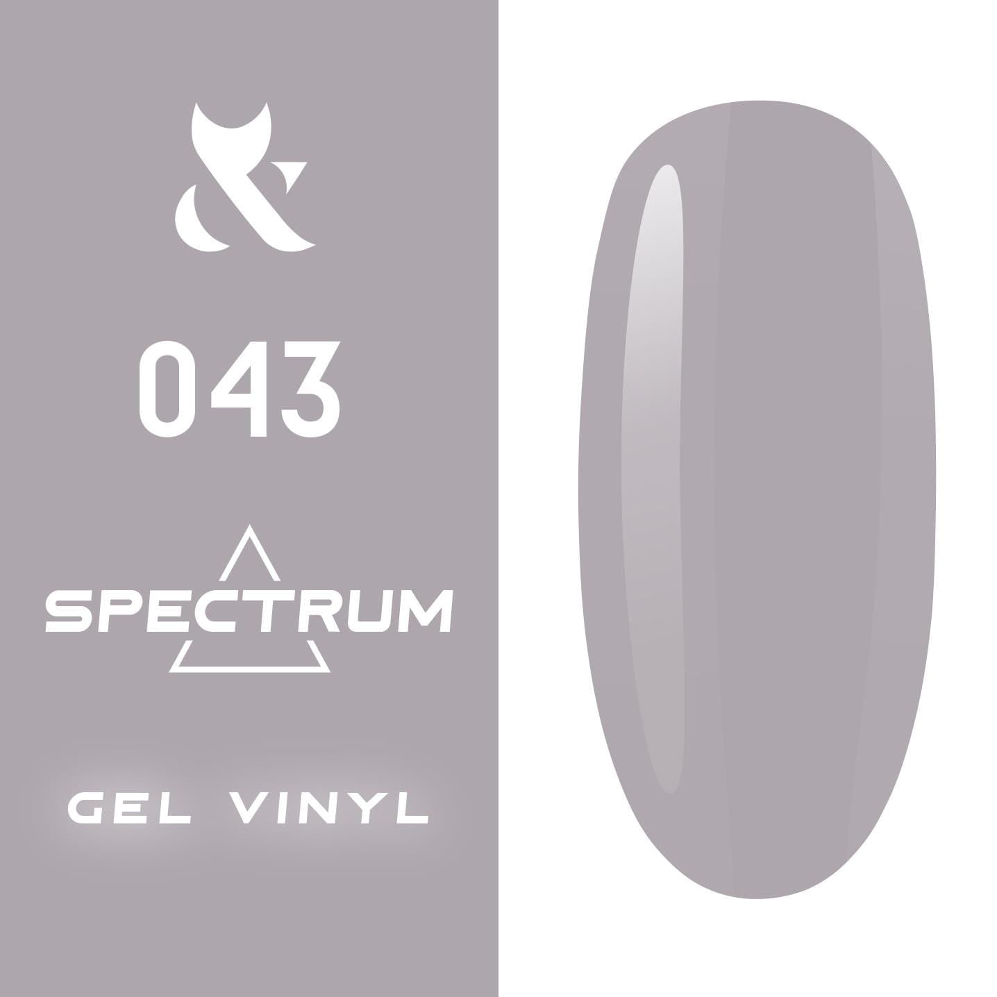 FOX Spectrum 043 Symphony lakier hybrydowy szary z połyskiem 7ml