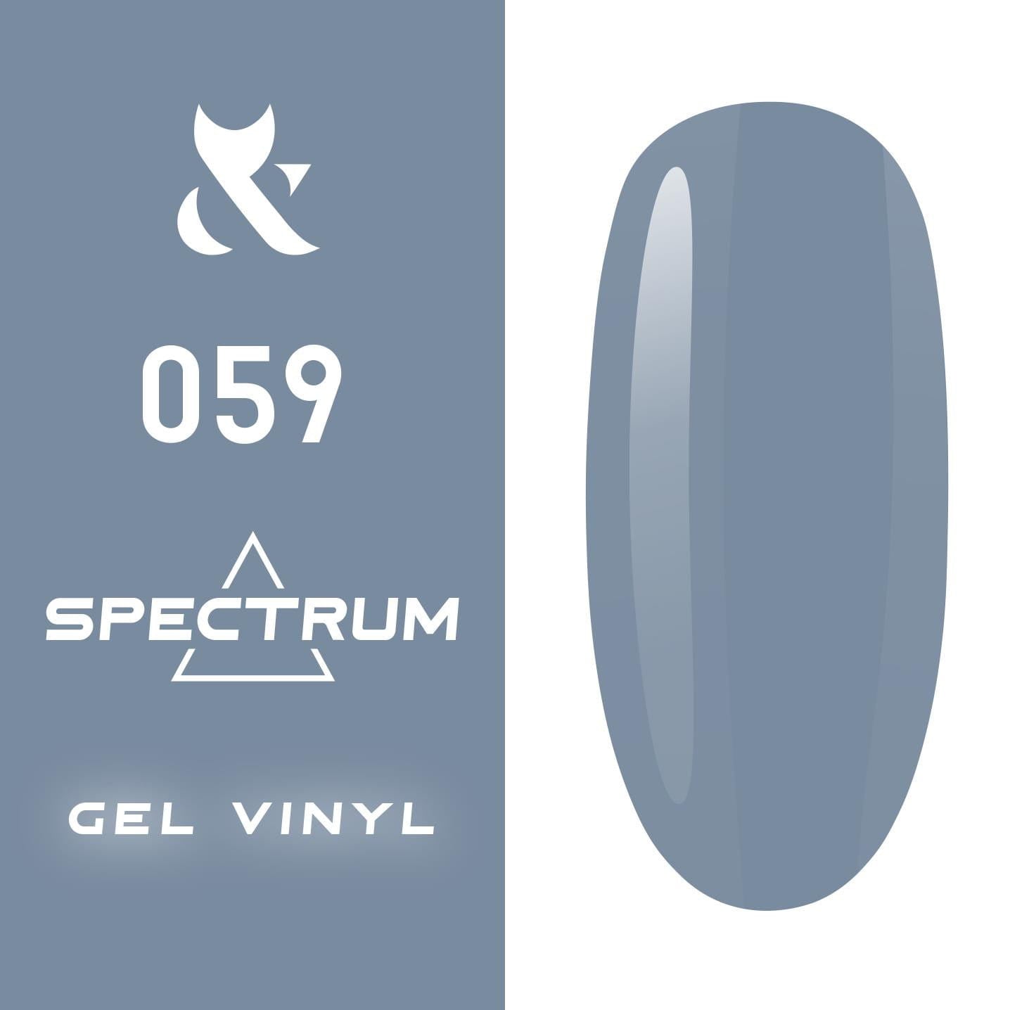 Fox Spectrum 059 Lyrical lakier hybrydowy szaro-srebrny 7ml 7-free
