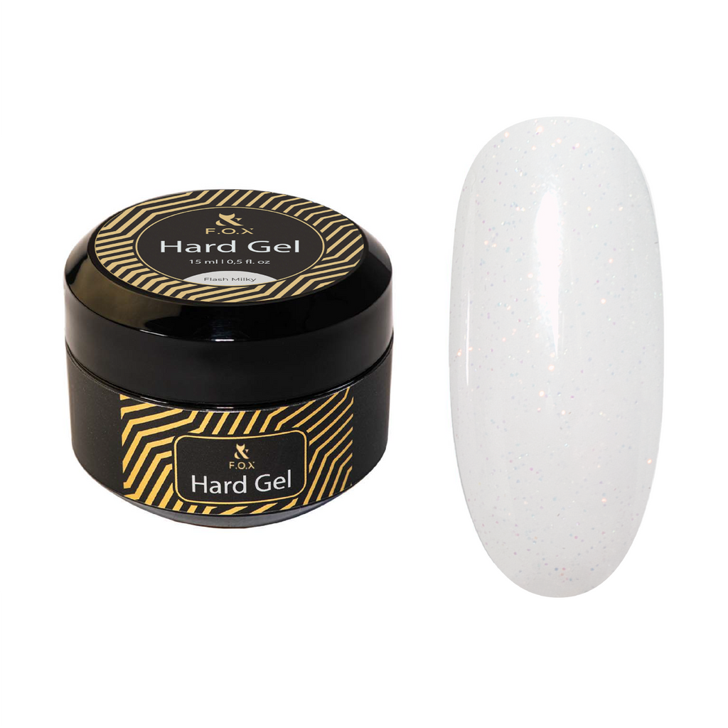 F.O.X Hard Gel Flash Milky 15 ml – biały kamuflujący żel budujący