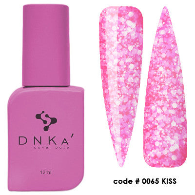 DNKa Rubber Base French Cover 12ml #0065 Kiss - Baza hybrydowa kamuflująca